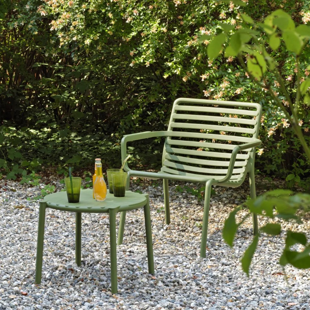 DOGA ARMCHAIR RELAX záhradná stolička s podrúčkami agave