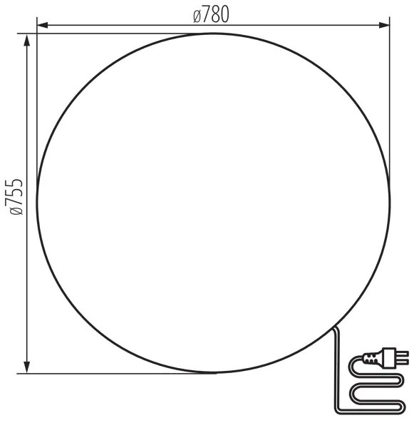Kanlux 36594 - Vonkajšia lampa STONO 1xE27/25W/230V pr. 78 cm IP65