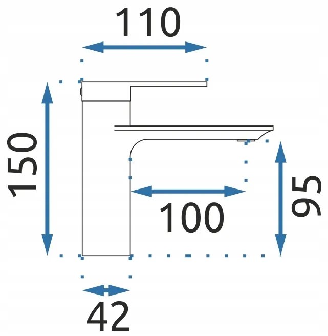 Umývadlová batéria REA STORM - nízka - čierna