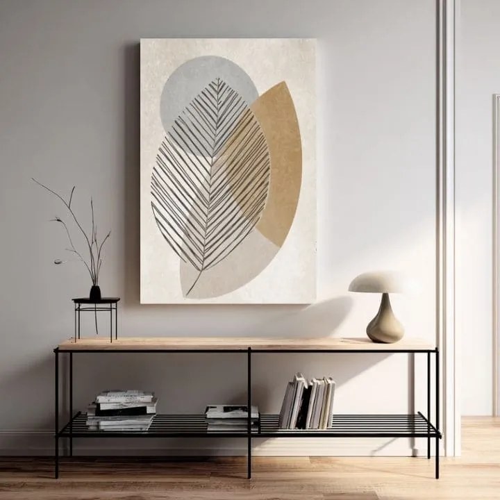 Obraz na plátne Jemný List - Minimalistická Dekorácia