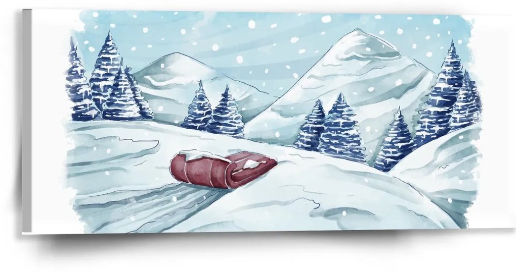 Sablio Obraz Rozprávková zima - 110x50 cm