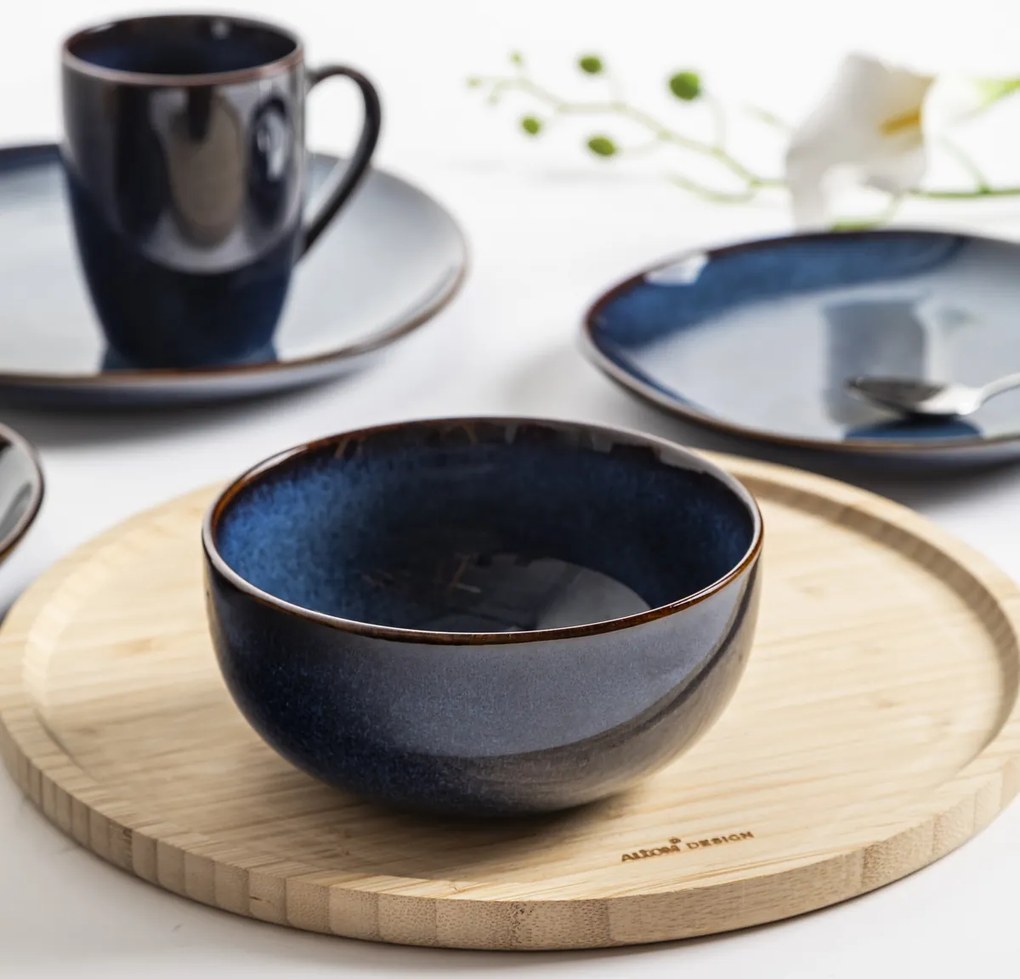 Altom Keramická miska Reactive Navy Blue 14,5 cm,600 ml