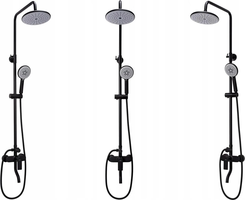 Sprchová súprava Rea VERSO s výtokom do vane - čierna