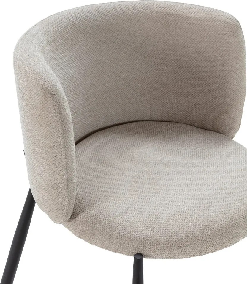 Béžové čalúnené jedálenské kreslá v súprave 2 ks Ginny – MOME