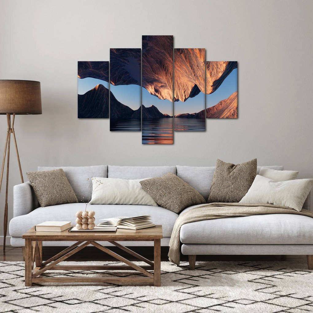 Obraz - 3D útesy (150x105 cm)
