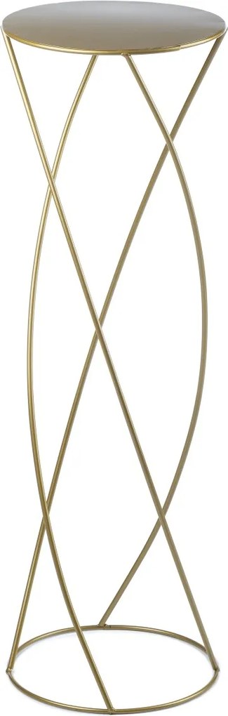 STOJAN NA KVETINÁČ SPIRAL 70X22,5X22,5 CM ZLATÁ