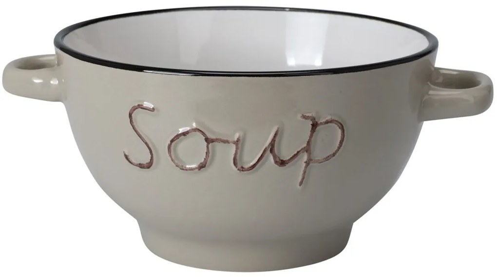 Kameninová miska na polievku SOUP 650 ml béžová