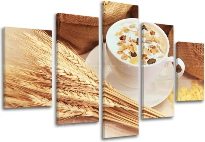 Obraz na stenu 5 dielny KUCHYŇA KU026E50 - 100x80 cm