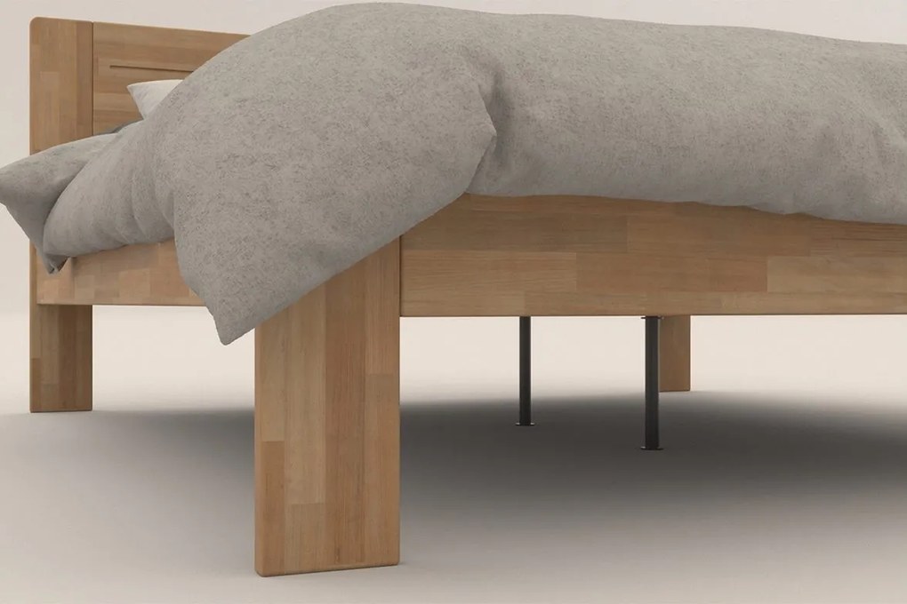 Amara Beds Masívna drevená posteľ s elegantným dizajnom z prírodného buku Amien, prevedenie BO101, 180x200 cm