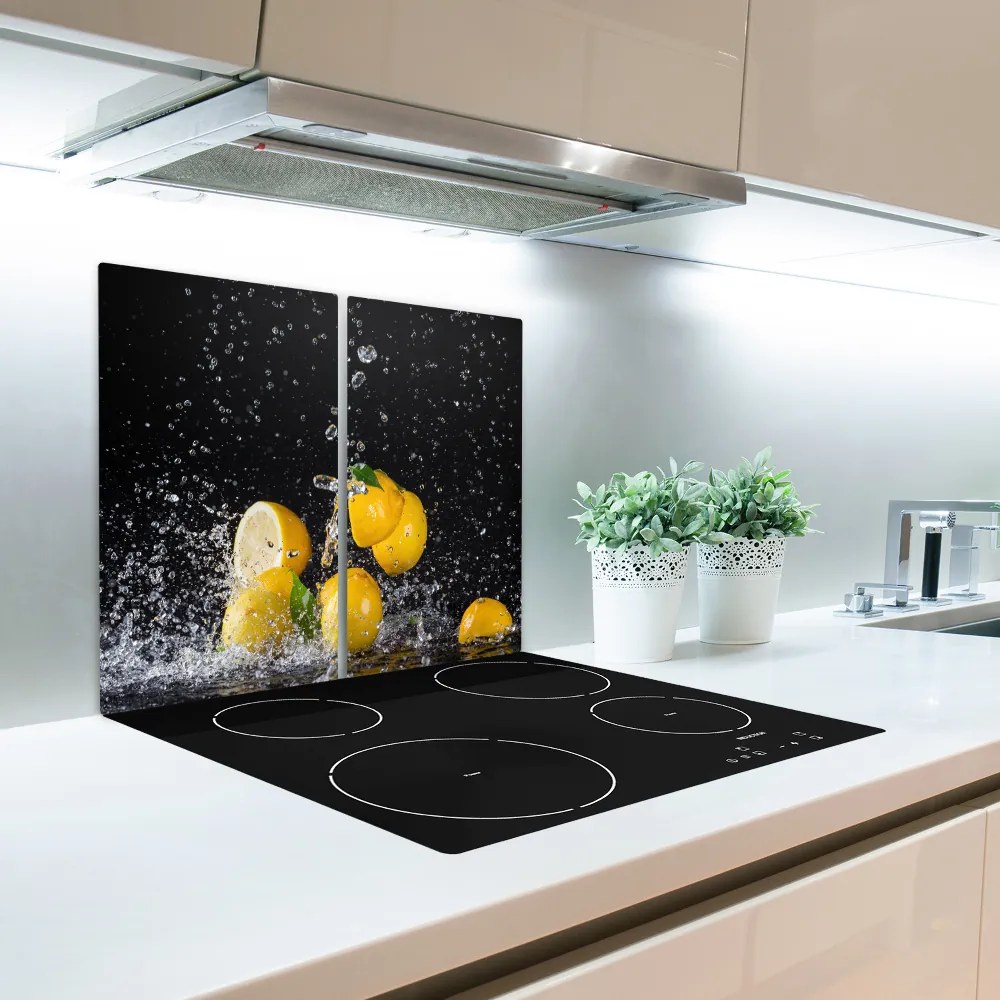 Sklenená doska na krájanie Citróny a vodu 60x52 cm