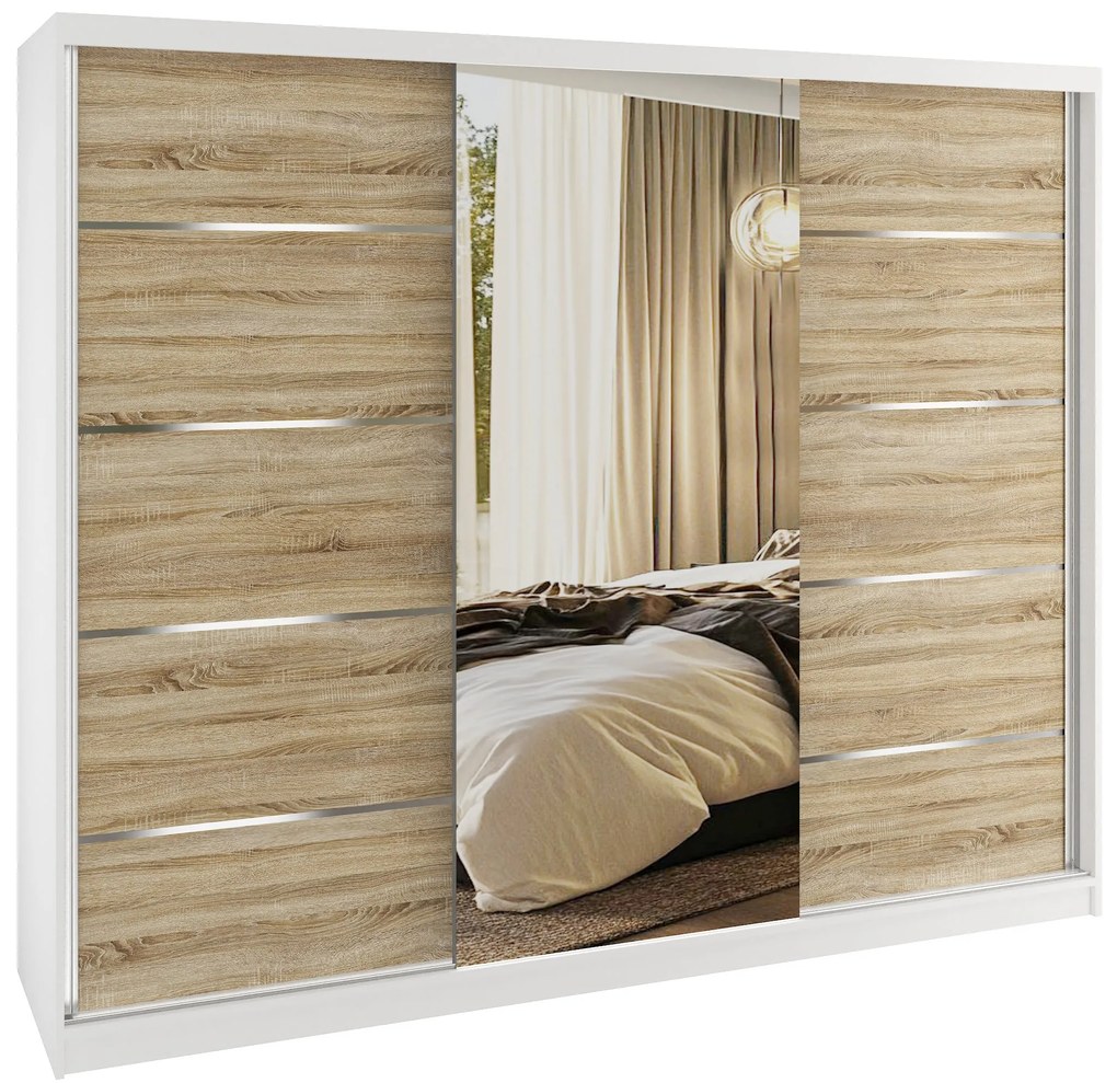 Šatníková skriňa SERENITY 232 cm dub sonoma mat MBP SERENITY SZP8/0/W/DS/0/HIAL