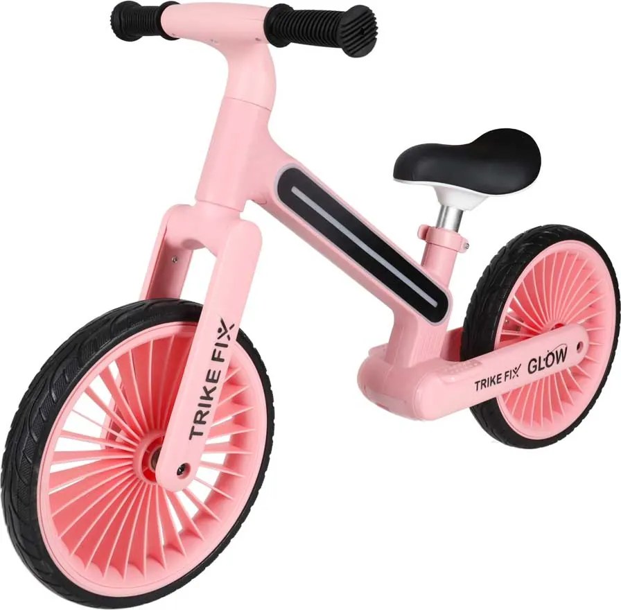 KIK Trike Fix Glow LED detské odrážadlo, ružové, 12″