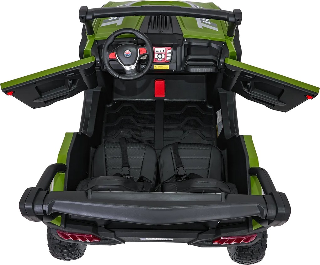 Ramiz Elektrická bugina Gravity pre deti zelená + pohon 4x4 + diaľkové ovládanie