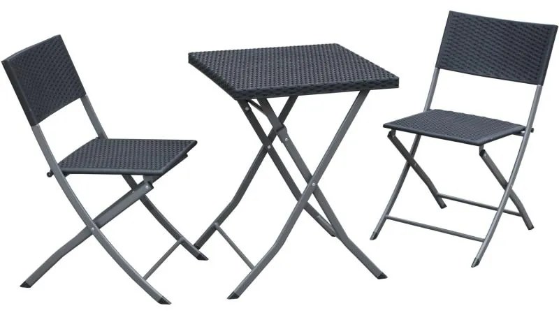 Zostava nábytku na balkón v antracitovej farbe