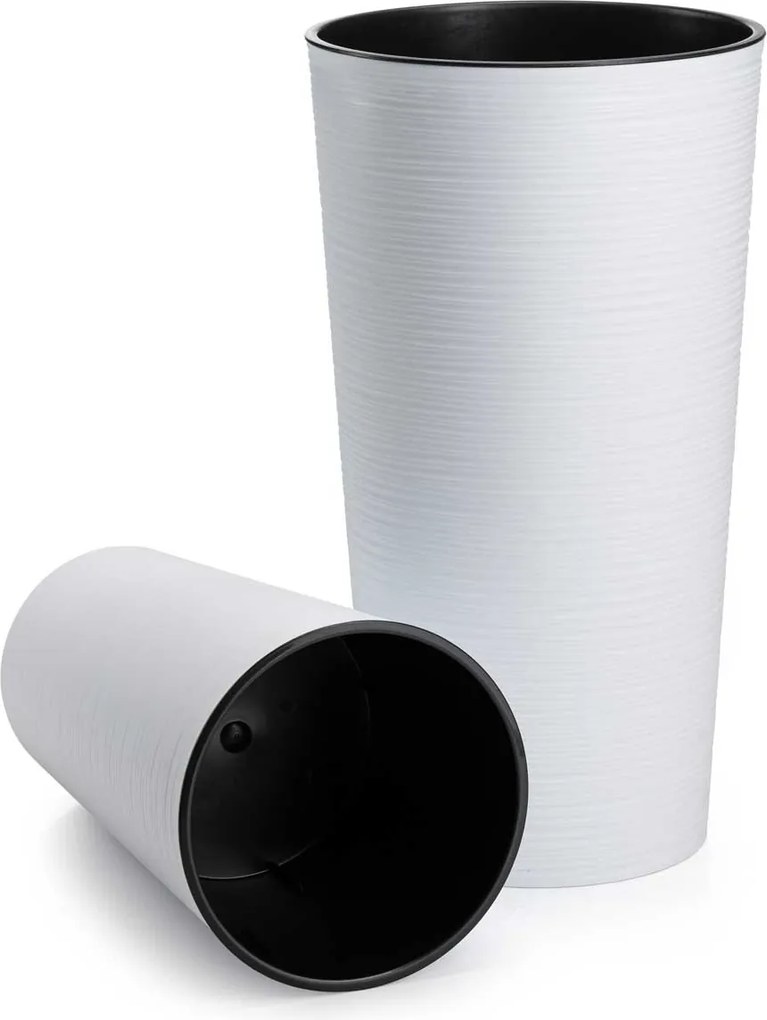 Kvetináč URBANIKA Riflo 19,6x36,4 cm biely