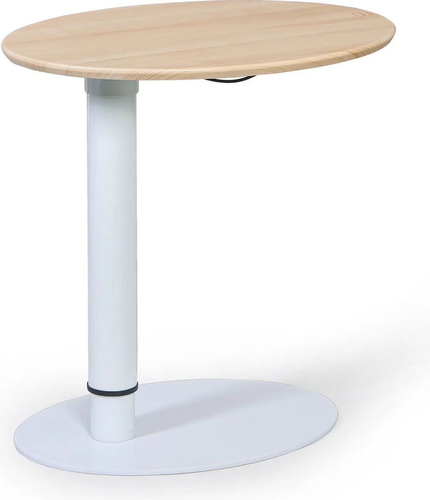 Oválny polohovací stôl so zaoblenými rohmi, javor, 50 × 65 cm