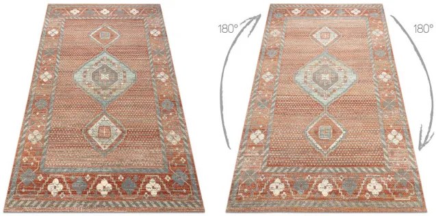 Koberec SOHO 477.11.LA000 OSTA naturálny terakotový / sivý
