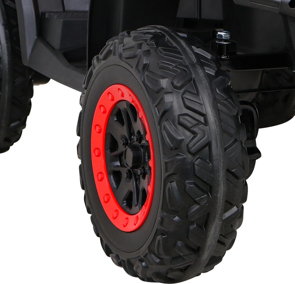 Ramiz Štvorkolka XT-Speed pre deti červená + pohon 4x4 + EVA kolesá + pomalý štart + MP3 rádio + LED