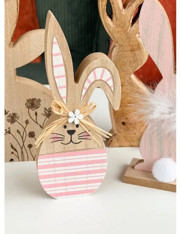 Drevený veľkonočný zajačik SPRING BUNNY - rôzne varianty
