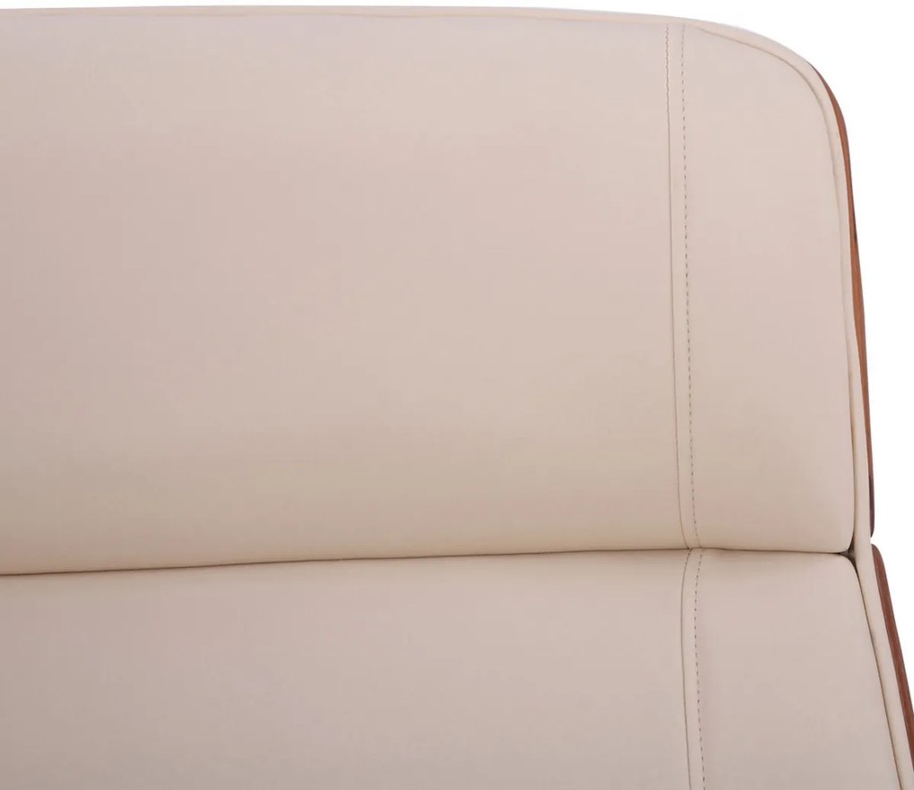 Kancelárska stolička Varel - drevo orech - Krémová