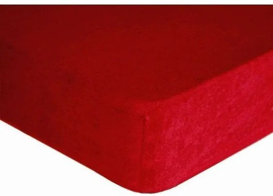 Posteľná plachta Jersey - 030 - Červená Veľkosť: 200x200 cm
