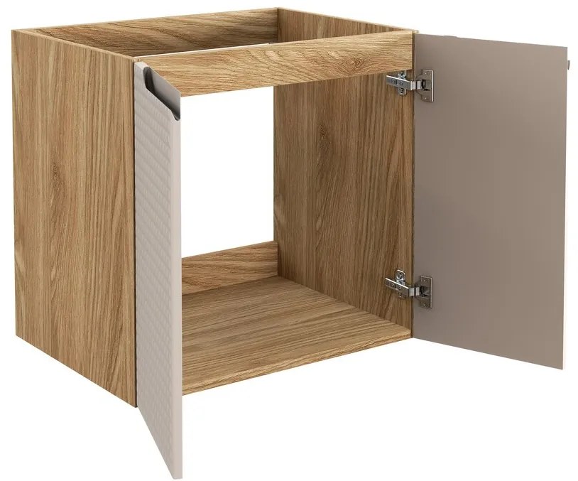 Závěsná umyvadlová skříňka Luxor Beige 82-60-2D béžová/dub olejovaný