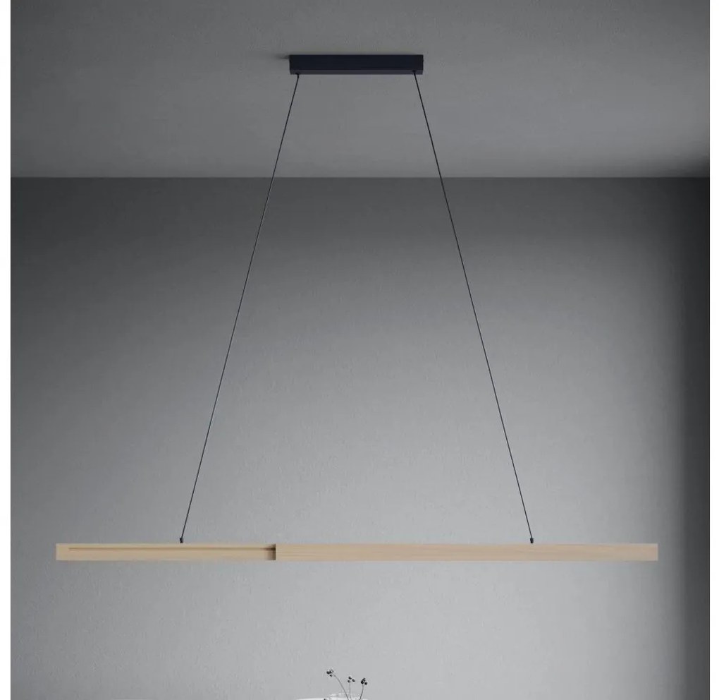 Eglo 390369 - LED Stmievateľný luster na lanku MONTEBUONO LED/21W/230V 3000K hnedá