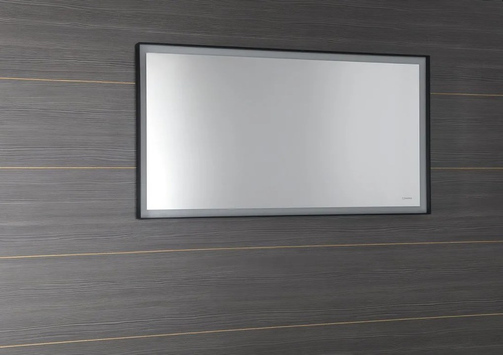 Sapho Sapho, SORT LED podsvietené zrkadlo 1200x700mmm, čierna mat, ST120