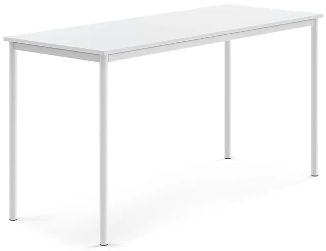 Stôl BORÅS, 1800x700x900 mm, laminát - biela, biela