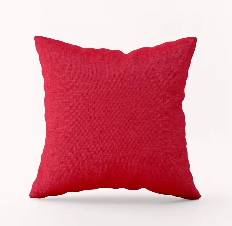 Bavlnená obliečka na vankúš - červená Rozmer: 42 x 35 cm, Zapínanie: Gombíky