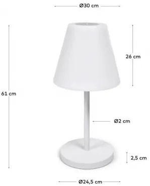 AMARAY záhradná stolová lampa Biela