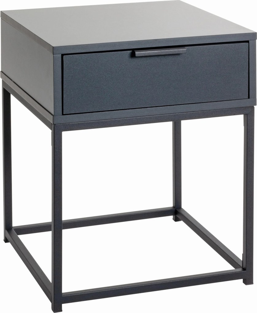 XXXLutz NOČNÝ STOLÍK, antracitová, čierna, 40/50/40 cm - Nočné stolíky - 001931044007