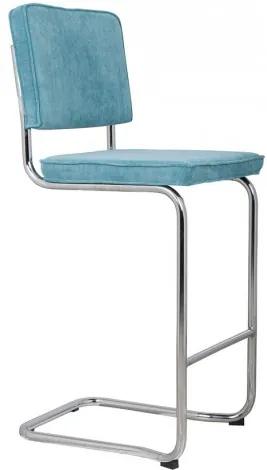 Barová židle RIDGE RIB Zuiver, modrá Zuiver 1500206