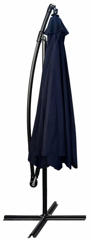 Záhradný slnečník CYNIA s bočnou nohou 300 cm tmavomodrý