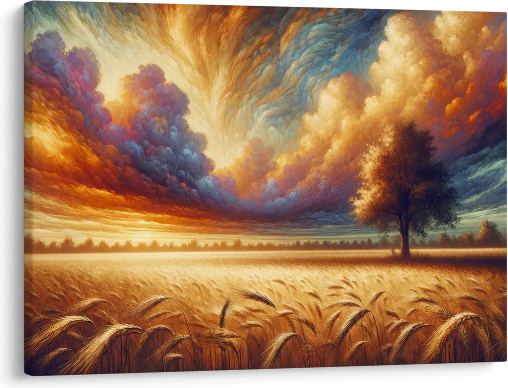 Obraz – Strom na poli (70x50 cm)