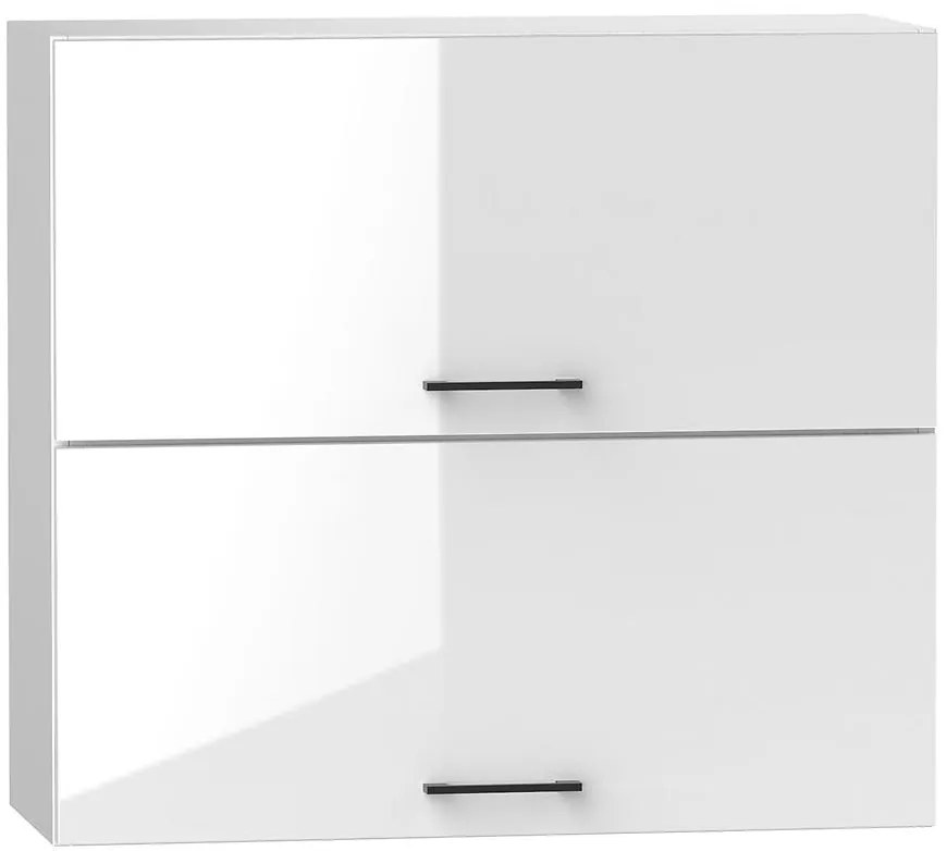 Kuchynská skrinka Oscar W80GRF/2 biely lesk/biela