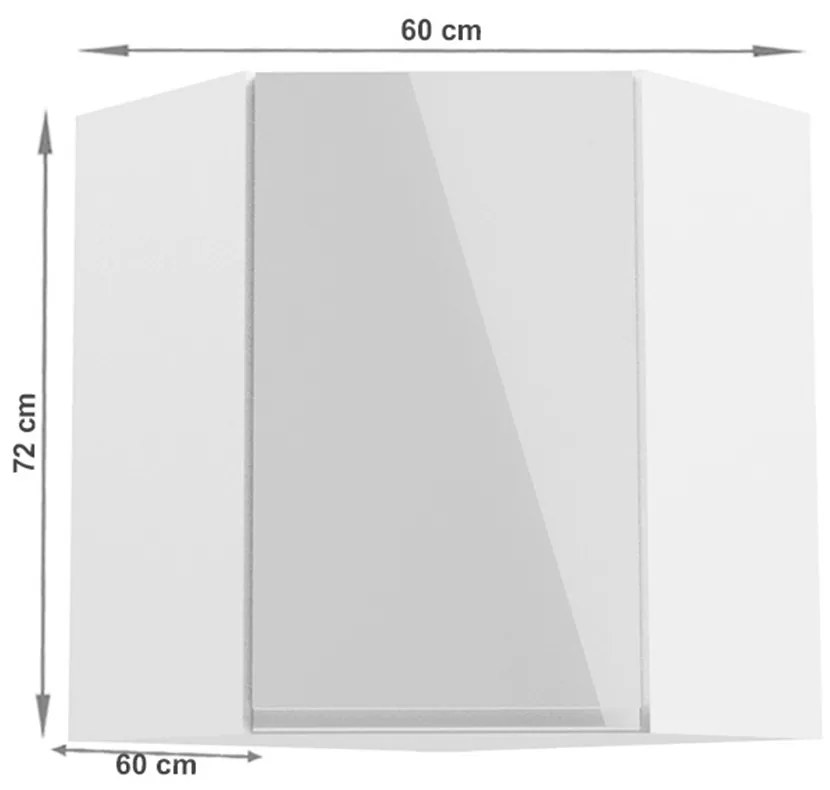 Horná kuchynská skrinka G60N Aurellia (biela + biely lesk). Vlastná spoľahlivá doprava až k Vám domov. 1015737