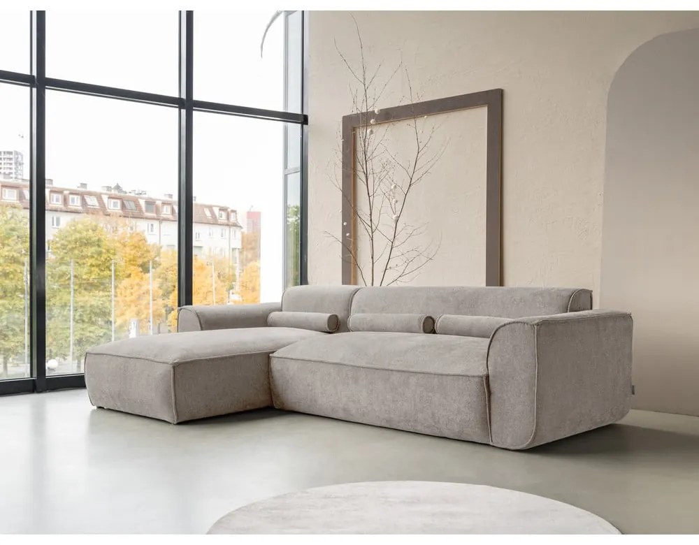 Béžová rohová pohovka (ľavý roh) Flex Felix – Miuform