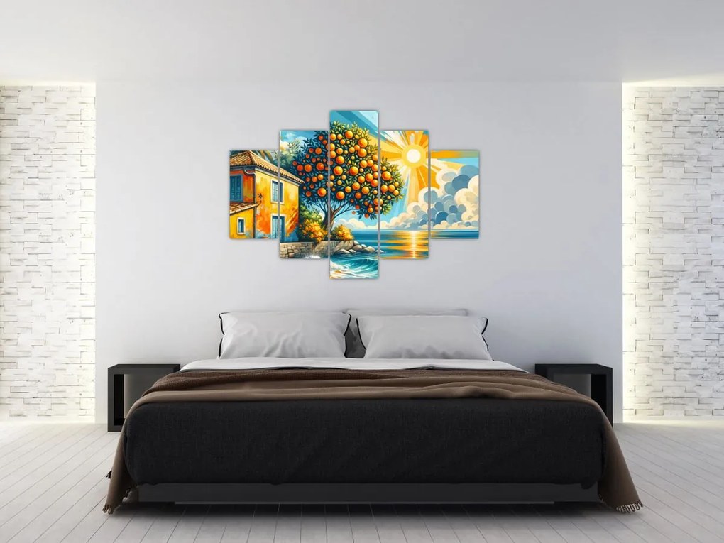 Obraz - Dom s pomarančmi I. (150x105 cm)