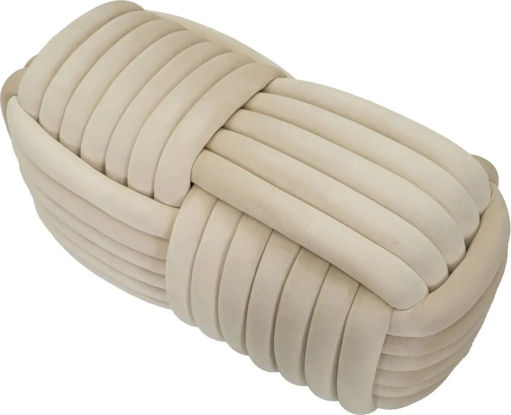 Lavice Softy 90 cm samet krémová