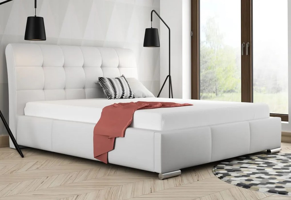Čalúnená posteľ BERAM + matrac DE LUX, 200x200, madryt 120