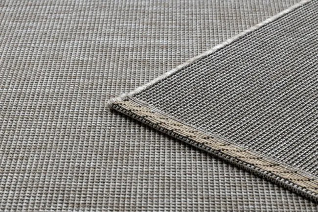 Koberec Sizal Floorlux 20580 jednofarebný - strieborný / čierny