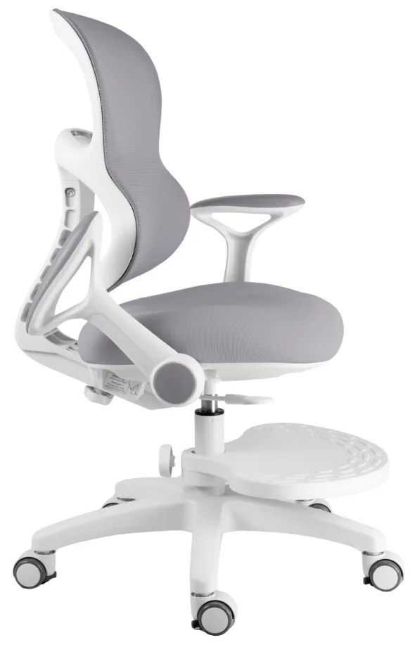 Detská rastúca stolička Neoseat JUNI 006 — látka, sivá