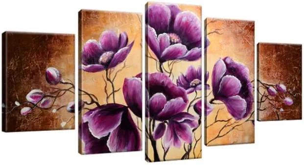 Obraz na plátne Rastúce fialové kvety 150x70cm 1506A_5B