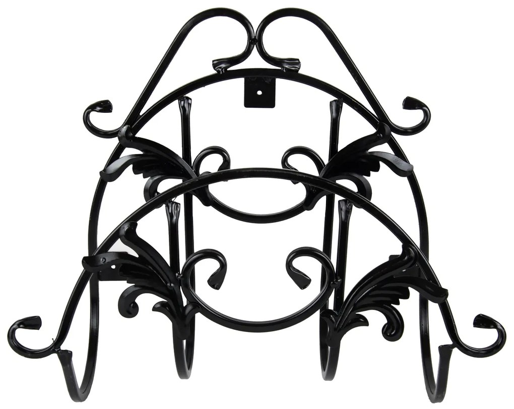 Kovový nástenný držiak na záhradnú hadicu Arnaut, 48x35 cm, čierna