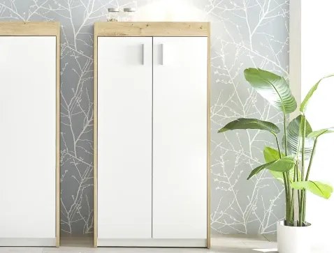 Skrinka s policami Paris, 64 cm, dub artisan/biela%