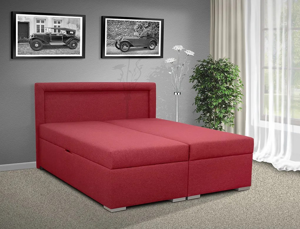 Čalúnená posteľ s úložným priestorom Bolero 180 Typ farebného prevedenia: Savana krém 01, Typ čela: B