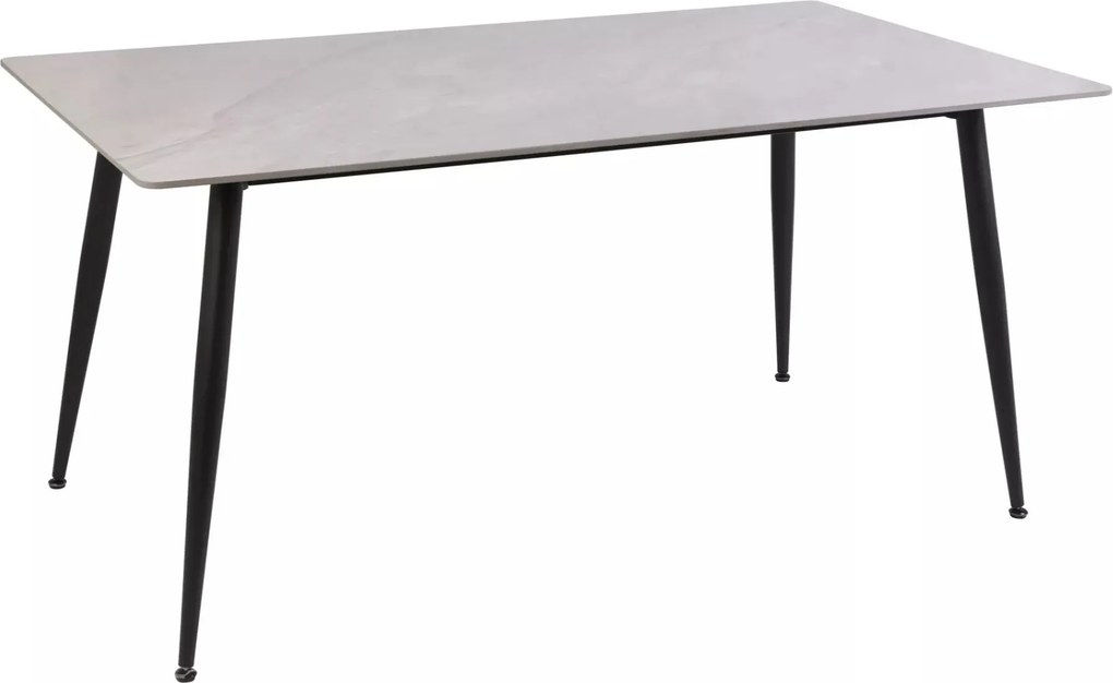Jedálenský stôl Rion 130 cm keramika sivý mramor/čierny