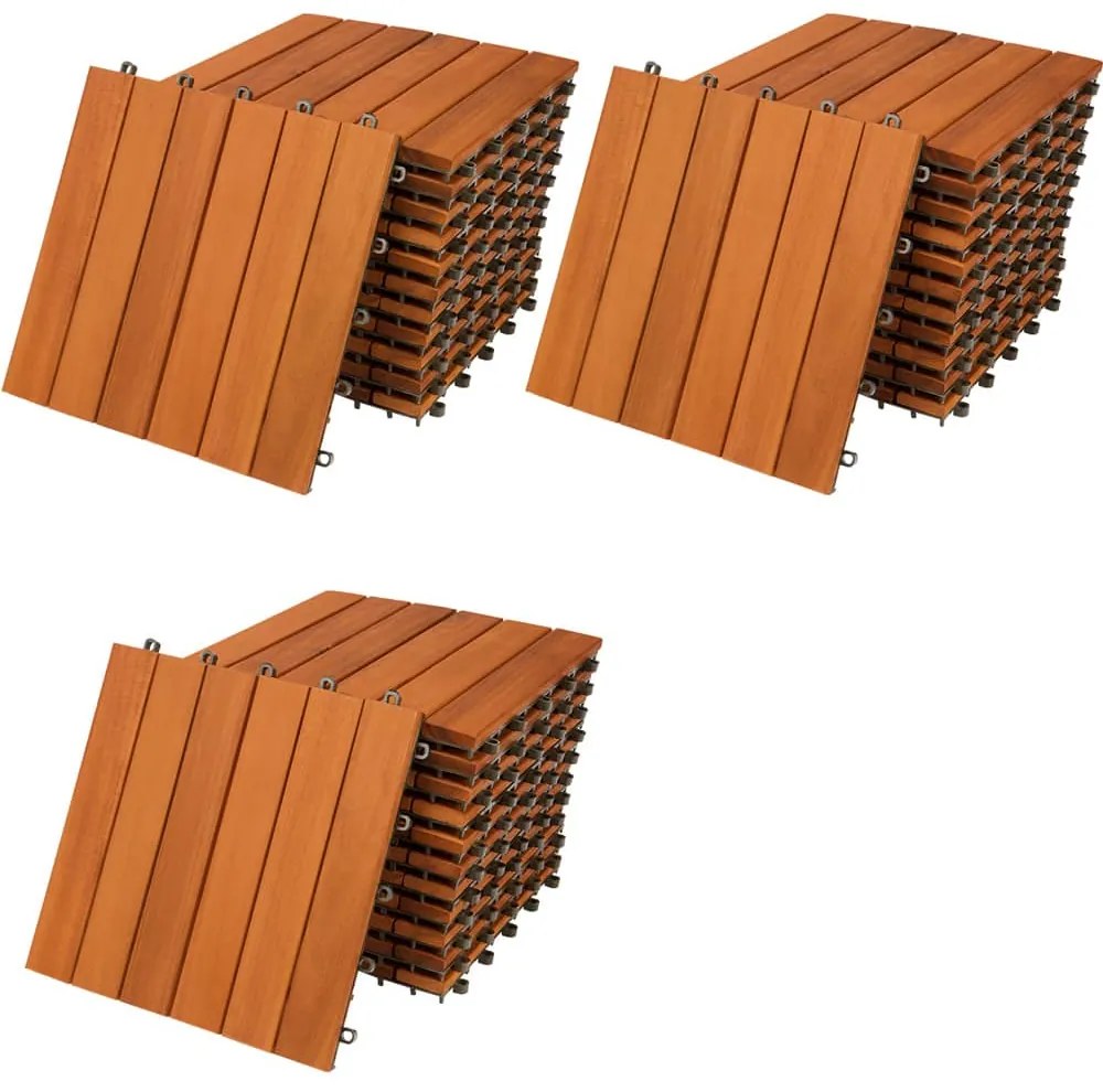 InternetovaZahrada Drevené dlaždice – sada 33ks, 30×30 cm