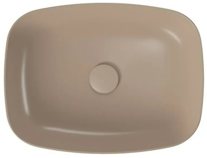 Cersanit Larga, umývadlo na dosku 50x38,5x13,5 cm, hnedá matná, K677-063